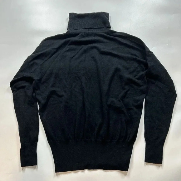 Madewell Sweater Womens XS Brookhaven Turtleneck Black Wool Cotton Minimalist - Picture 6 of 6